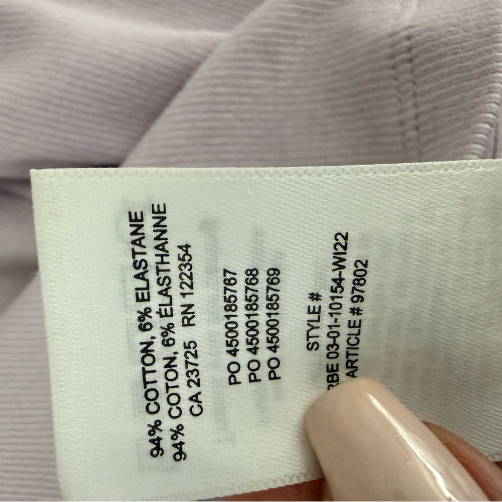 TNA Lavender Cropped Long-Sleeve Crewneck Top - Picture 11 of 12